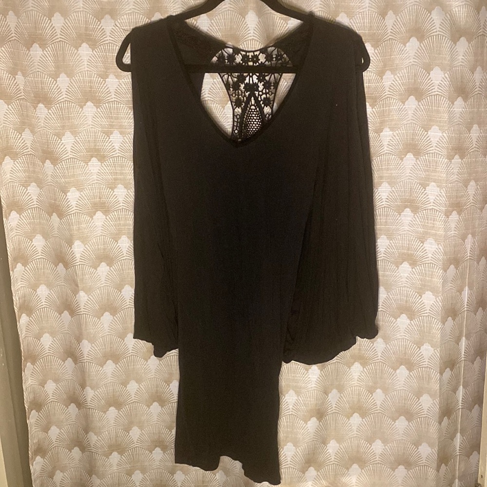 Black butterfly style dress